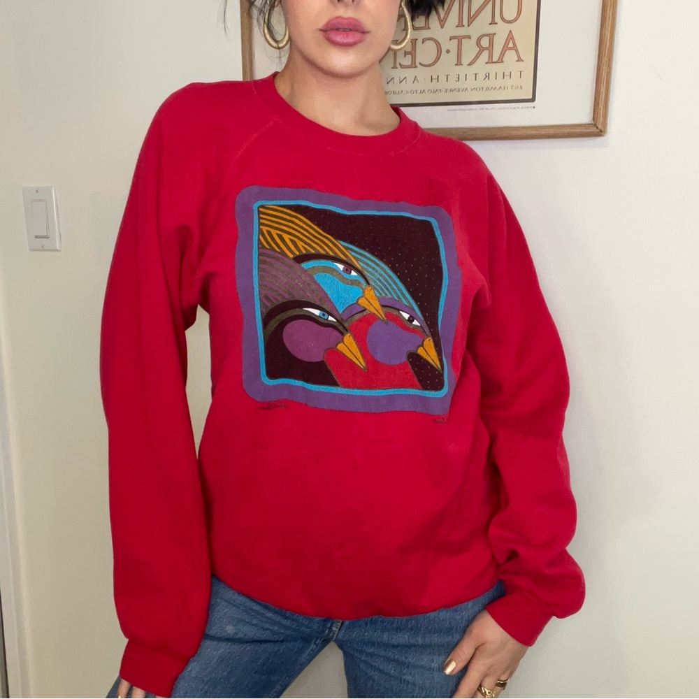 Vintage 90s Laurel Burch Sweatshirt, Adult XL